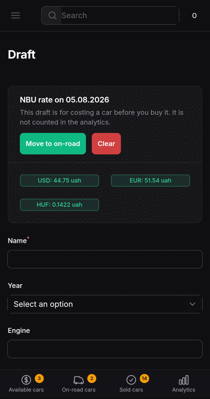 Straightforward cost calculation